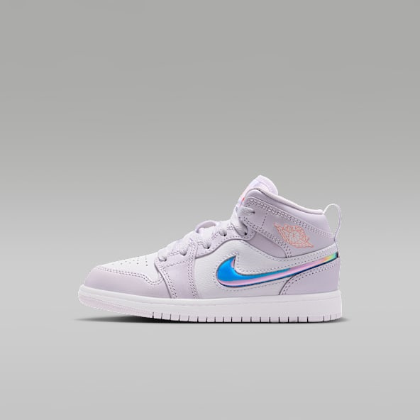 Air Jordan 1 Mid ホワイト/パープル Jordan 1 Purple Shoes. Nike.com